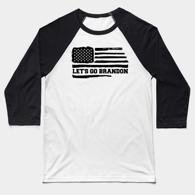 Lets go brandon with flag Baseball T-Shirt by mintipap